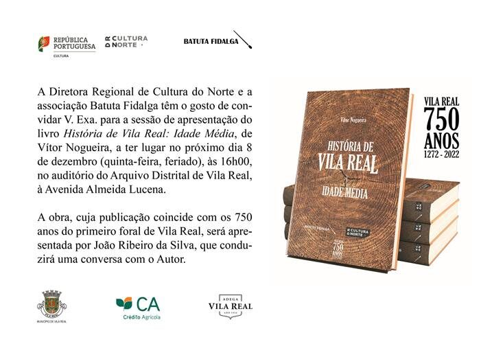 Convite Livro Vila Real